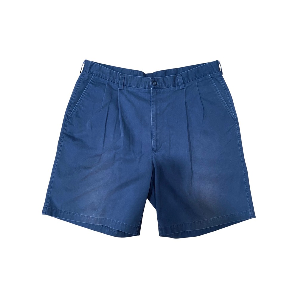Nike Golf Pleated Shorts Mens 38 Cotton Blend Blue Casual Preppy Golfing
